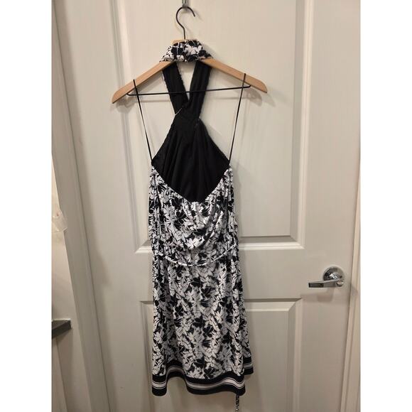 Michael Kors Black & White Floral Halter Sundress - Picture 3 of 7